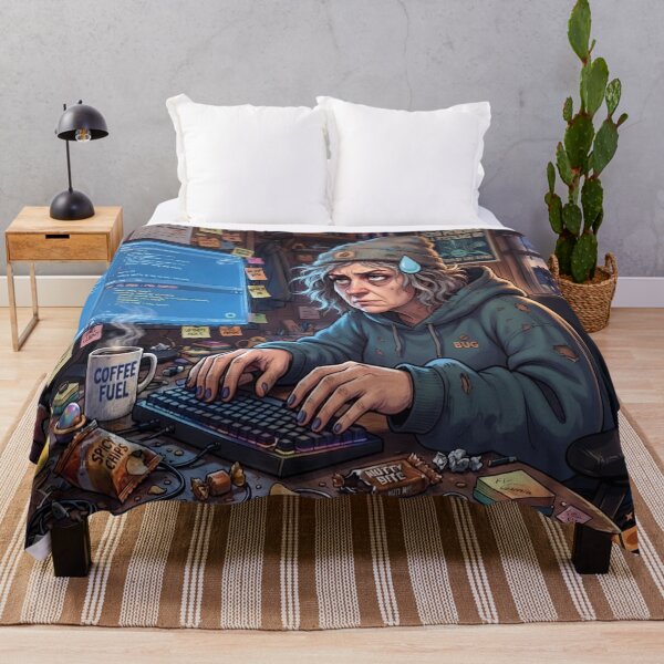 Item preview, Senior Woman Developer Cyber Neon Room Art designed and sold by FABIOLA1970.