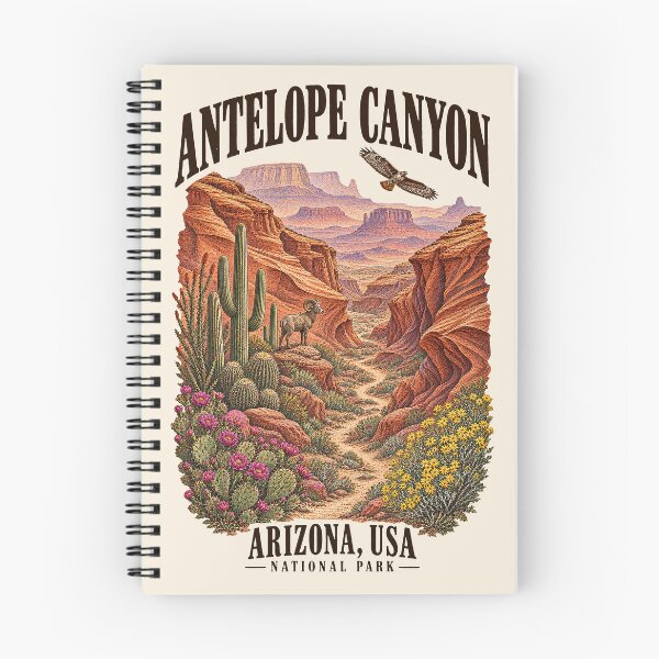 Item preview, Antelope Canyon, Arizona, USA [Vintage Illustration] designed and sold by elektronen.