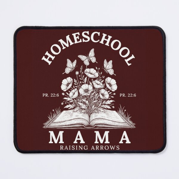 Item preview, Homeschool Mama Raising Arrows Poppies Butterflies Open Book Proverbs 22:6 Graphics designed and sold by PrintSpire Studios.