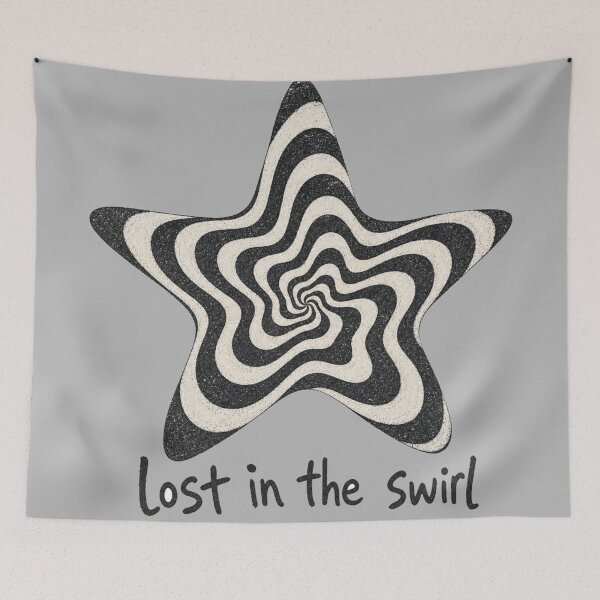 Item preview, Lost In The Swirl Hypnotic Star Graphic Punk Grunge designed and sold by Yellowriversss.
