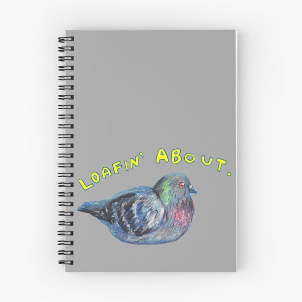 Item preview, Loafin' About. Hand-drawn oil pastel Pigeon Loaf designed and sold by SophieStockArt.