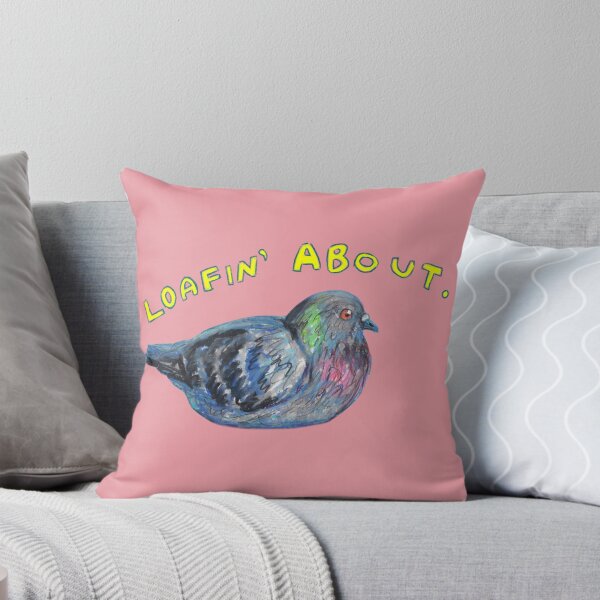 Item preview, Loafin' About. Hand-drawn oil pastel Pigeon Loaf designed and sold by SophieStockArt.