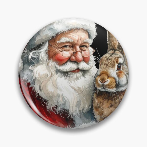 Item preview, Santa Claus and Wild Hare Watercolor designed and sold by Litely.