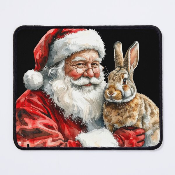 Item preview, Santa Claus and Wild Hare Watercolor designed and sold by Litely.