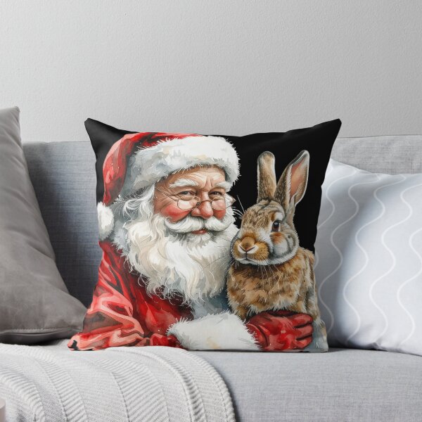 Item preview, Santa Claus and Wild Hare Watercolor designed and sold by Litely.