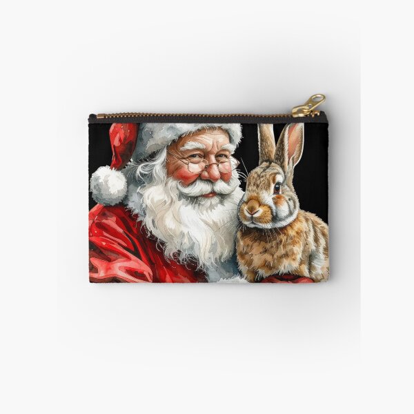 Item preview, Santa Claus and Wild Hare Watercolor designed and sold by Litely.