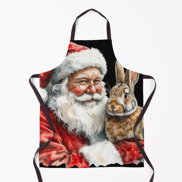 Item preview, Santa Claus and Wild Hare Watercolor designed and sold by Litely.