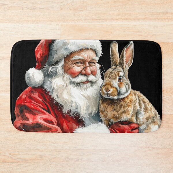 Item preview, Santa Claus and Wild Hare Watercolor designed and sold by Litely.