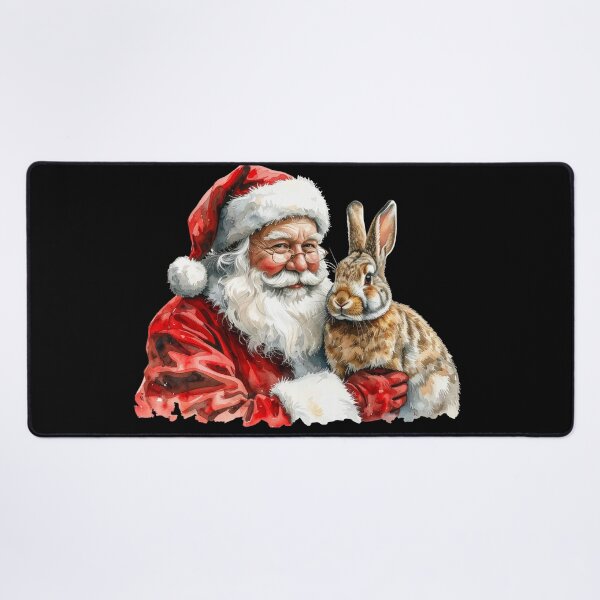 Item preview, Santa Claus and Wild Hare Watercolor designed and sold by Litely.