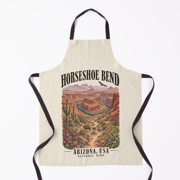 Item preview, Horseshoe Bend, Arizona, USA [Vintage Illustration] designed and sold by elektronen.