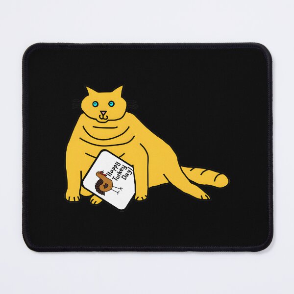 Item preview, Chubby Cat Illustration with Thanksgiving Greetings and Autumn Vibes designed and sold by GoddessofAnubis.