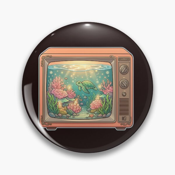 Item preview, Retro Television Ocean Aquarium with Sea Turtle designed and sold by Akira Design Store.