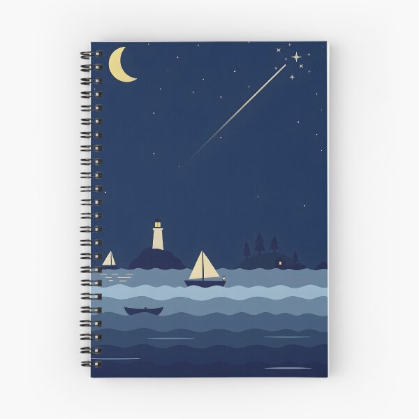 Item preview, Minimalist Lighthouse Guiding Light to the Stars - Lighthouse Nights designed and sold by Xeneros.