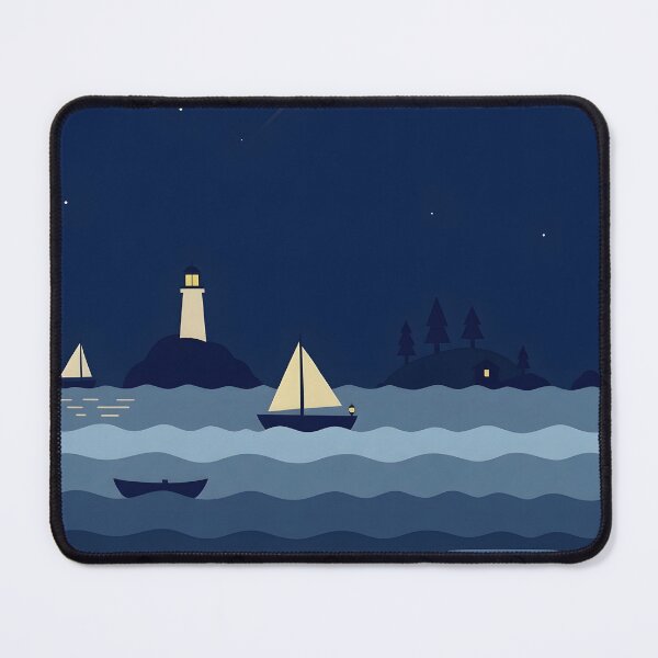 Item preview, Minimalist Lighthouse Guiding Light to the Stars - Lighthouse Nights designed and sold by Xeneros.