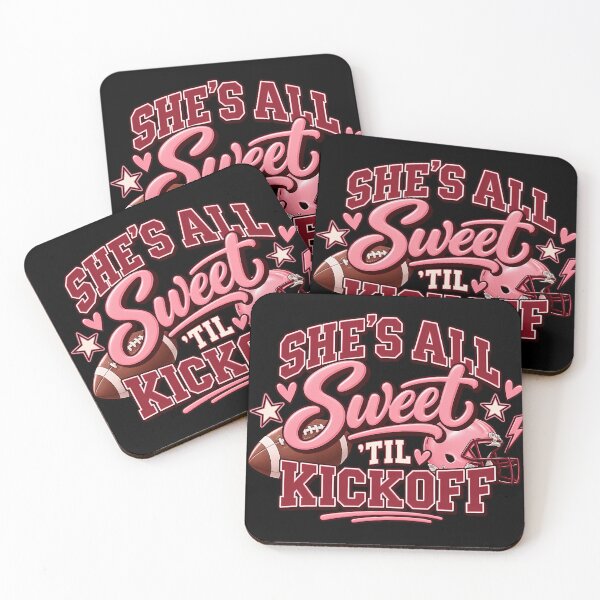 Item preview, Shes All Sweet Til Kickoff  Funny Girly Football designed and sold by GeorgiWalter.