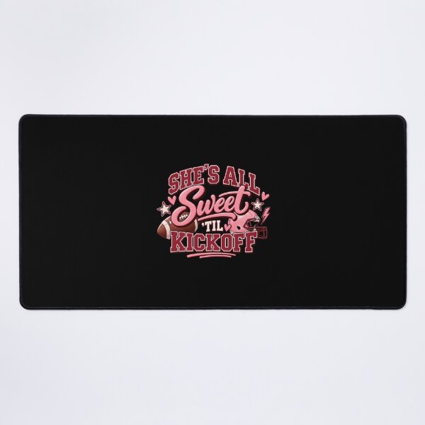 Item preview, Shes All Sweet Til Kickoff  Funny Girly Football designed and sold by GeorgiWalter.