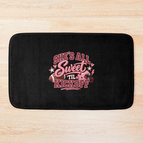 Item preview, Shes All Sweet Til Kickoff  Funny Girly Football designed and sold by GeorgiWalter.