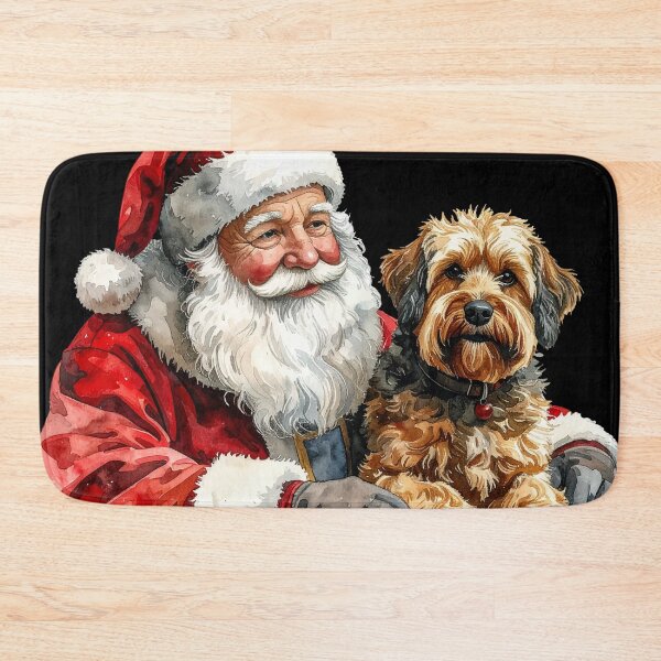 Item preview, Santa Claus Scruffy Terrier Dog Watercolor designed and sold by Litely.