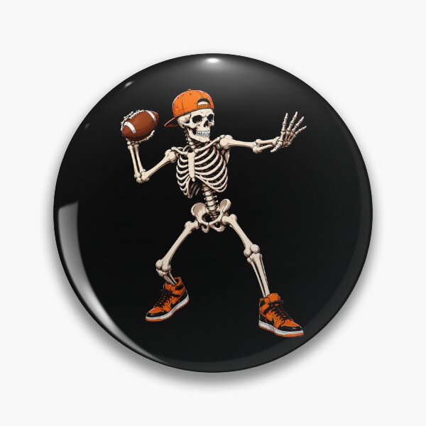 Item preview, Funny Skeleton Playing Football Halloween Sports Fan designed and sold by khdmalakarak.