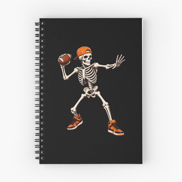 Item preview, Funny Skeleton Playing Football Halloween Sports Fan designed and sold by khdmalakarak.
