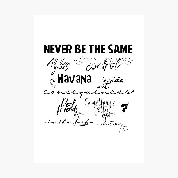 Item preview, Camila Songs Music Lyrics Fan Art Design designed and sold by scorpiorepublic.