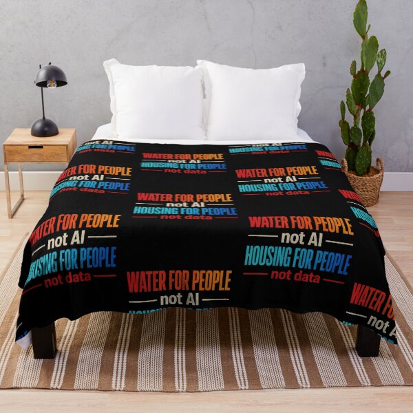 Item preview, Water For People Not AI Housing For People Activist Typography Design designed and sold by lionSutuShop.
