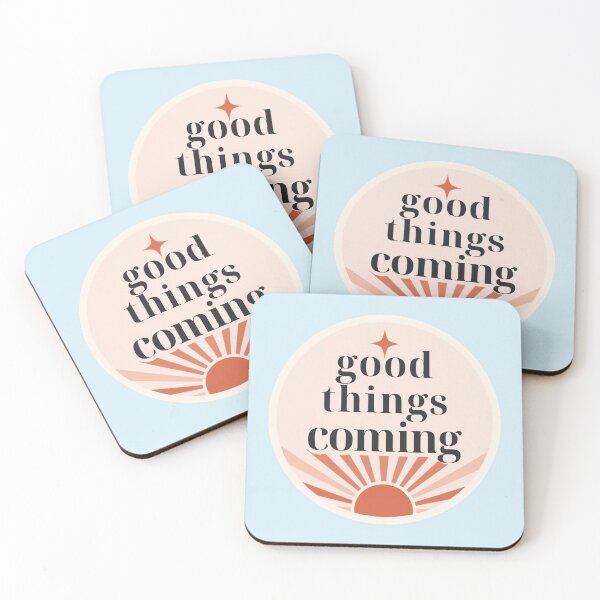 Item preview, Good Things Coming Positive Manifestation Quote designed and sold by CosmicQuietStudio.