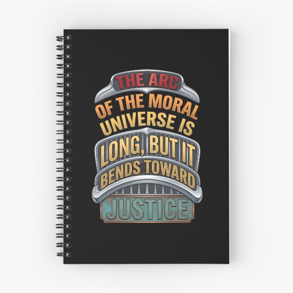Item preview, Metallic Typography Moral Universe Justice Shield Quote Poster designed and sold by AbdullahiStinne.