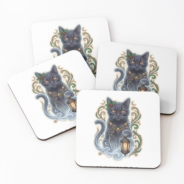 Item preview, Ghost Cat Seasonally Haunted Gothic Christmas designed and sold by Keizoku Studio.