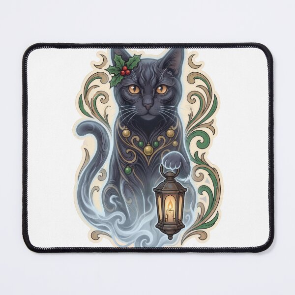 Item preview, Ghost Cat Seasonally Haunted Gothic Christmas designed and sold by Keizoku Studio.