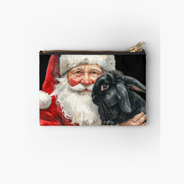 Item preview, Santa Claus Black Lop Rabbit Watercolor designed and sold by Litely.