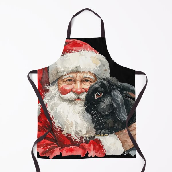 Item preview, Santa Claus Black Lop Rabbit Watercolor designed and sold by Litely.