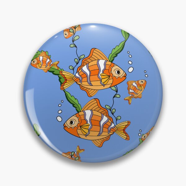 Item preview, Tangerine Reef Whimsical Orange Fish designed and sold by Shak Stickers.
