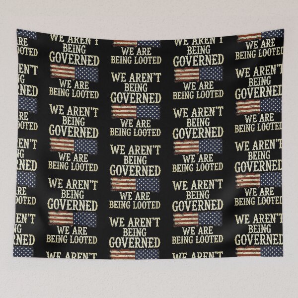 Item preview, We Are Not Being Governed Patriotic Distressed American Flag Design designed and sold by lionSutuShop.