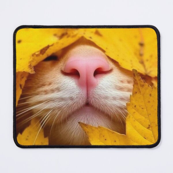 Item preview, Cute Kitten Nose In Fall Leaves designed and sold by iamdesigns14.