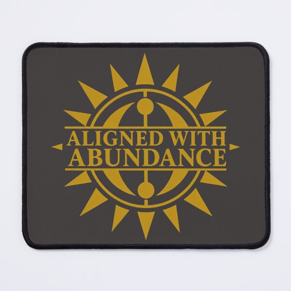 Item preview, Aligned With Abundance Manifestation Spiritual Quote designed and sold by CosmicQuietStudio.