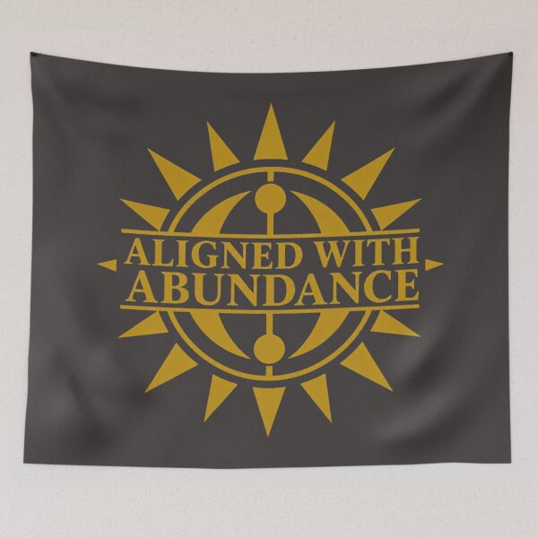 Item preview, Aligned With Abundance Manifestation Spiritual Quote designed and sold by CosmicQuietStudio.