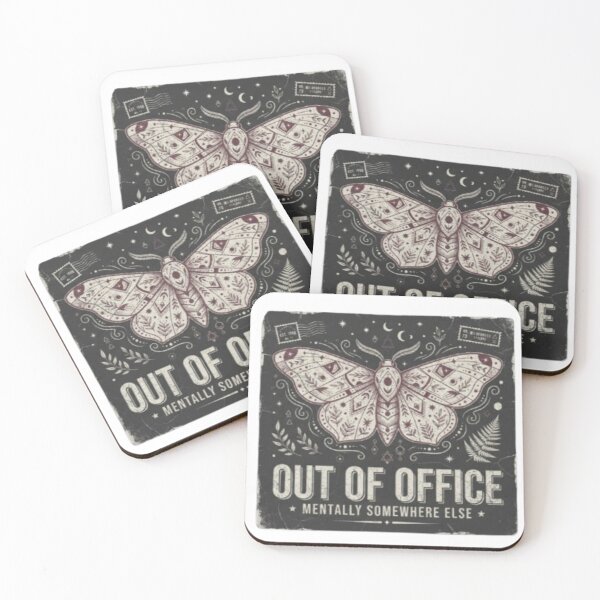 Item preview, Out of Office Mentally Somewhere Else Moth Design designed and sold by Slay29.