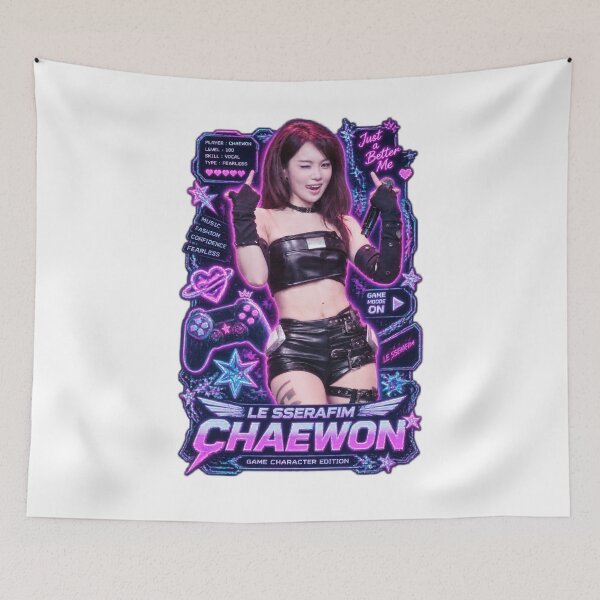 Item preview, LE SSERAFIM Chaewon Made My Night Neon Arcade Gaming Visual designed and sold by Valereekmerch.
