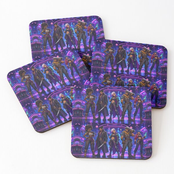 Item preview, Neon Cyberpunk Warriors Pixel Art designed and sold by EchoWave11.