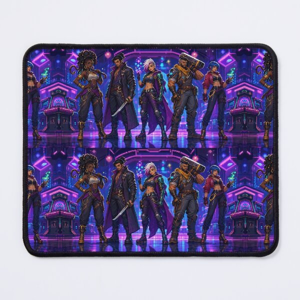 Item preview, Neon Cyberpunk Warriors Pixel Art designed and sold by EchoWave11.
