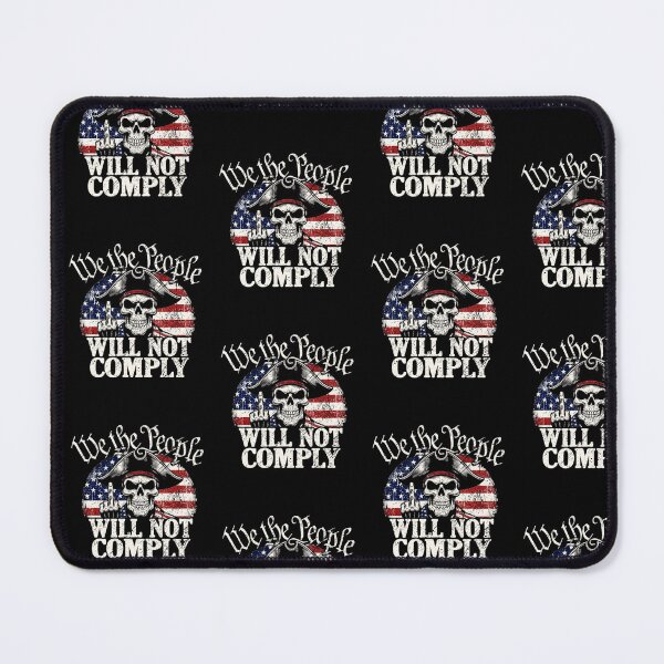 Item preview, We The People Will Not Comply Patriot Skull Distressed Flag Design designed and sold by lionSutuShop.
