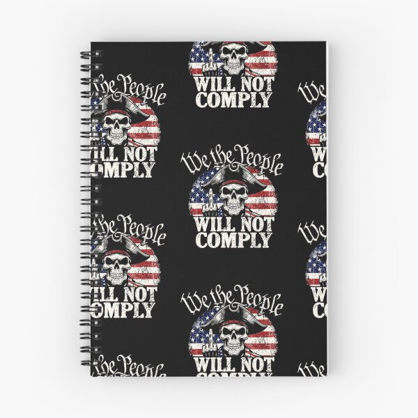 Item preview, We The People Will Not Comply Patriot Skull Distressed Flag Design designed and sold by lionSutuShop.