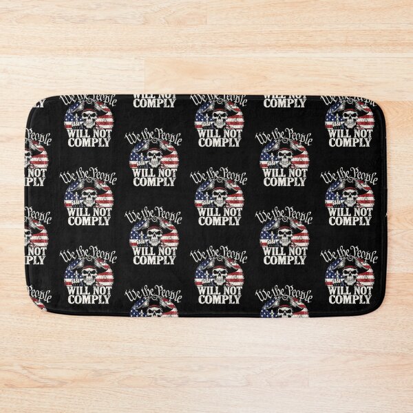 Item preview, We The People Will Not Comply Patriot Skull Distressed Flag Design designed and sold by lionSutuShop.