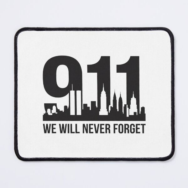 Item preview, 911 We Will Never Forget Twin Towers NYC Skyline Silhouette Patriotic Memorial Graphic designed and sold by raedattia.