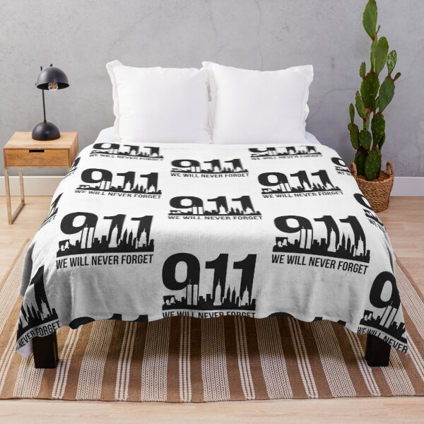Item preview, 911 We Will Never Forget Twin Towers NYC Skyline Silhouette Patriotic Memorial Graphic designed and sold by raedattia.