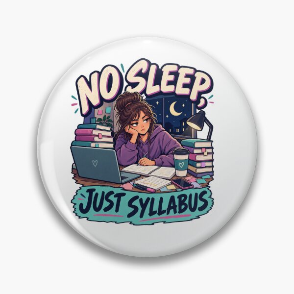 Item preview, Sin dormir, solo con el programa de estudios: un divertido diseño de estudio para estudiantes universitarios. designed and sold by Print-Mingle01.