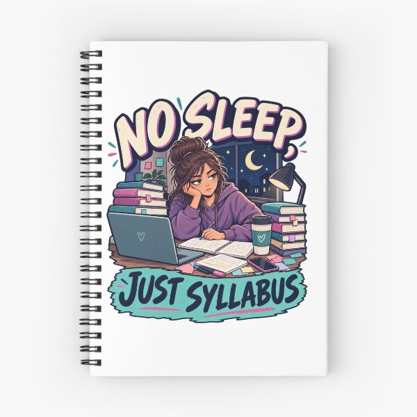 Item preview, No Sleep Just Syllabus – Funny College Student Study Design designed and sold by Print-Mingle01.