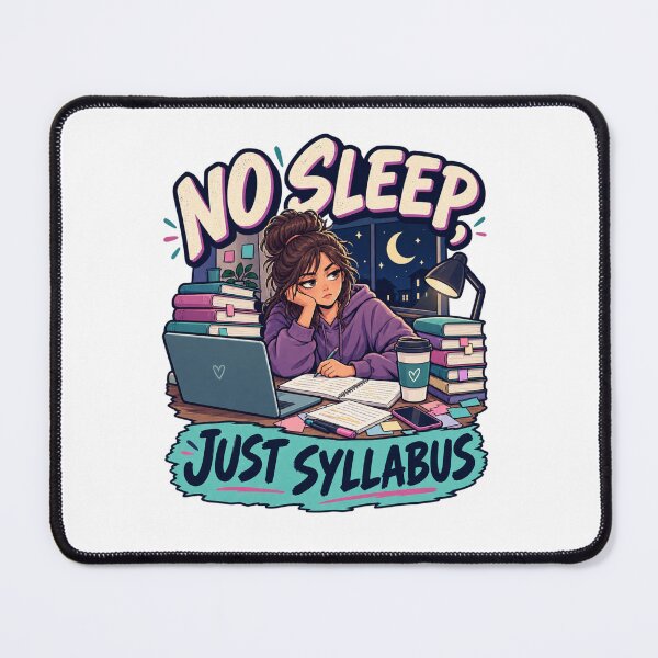 Item preview, No Sleep Just Syllabus – Funny College Student Study Design designed and sold by Print-Mingle01.