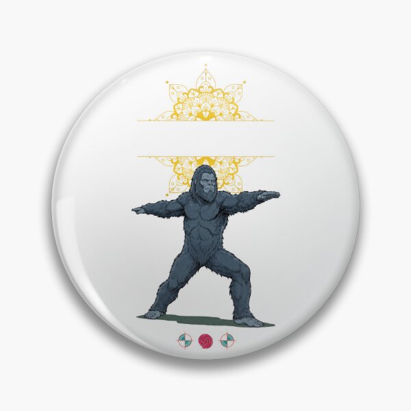 Item preview, Sasquatch Warrior II Yoga Pose - Zen Bigfoot Graphic Tee & Sticker designed and sold by Whimsy Trail Co.